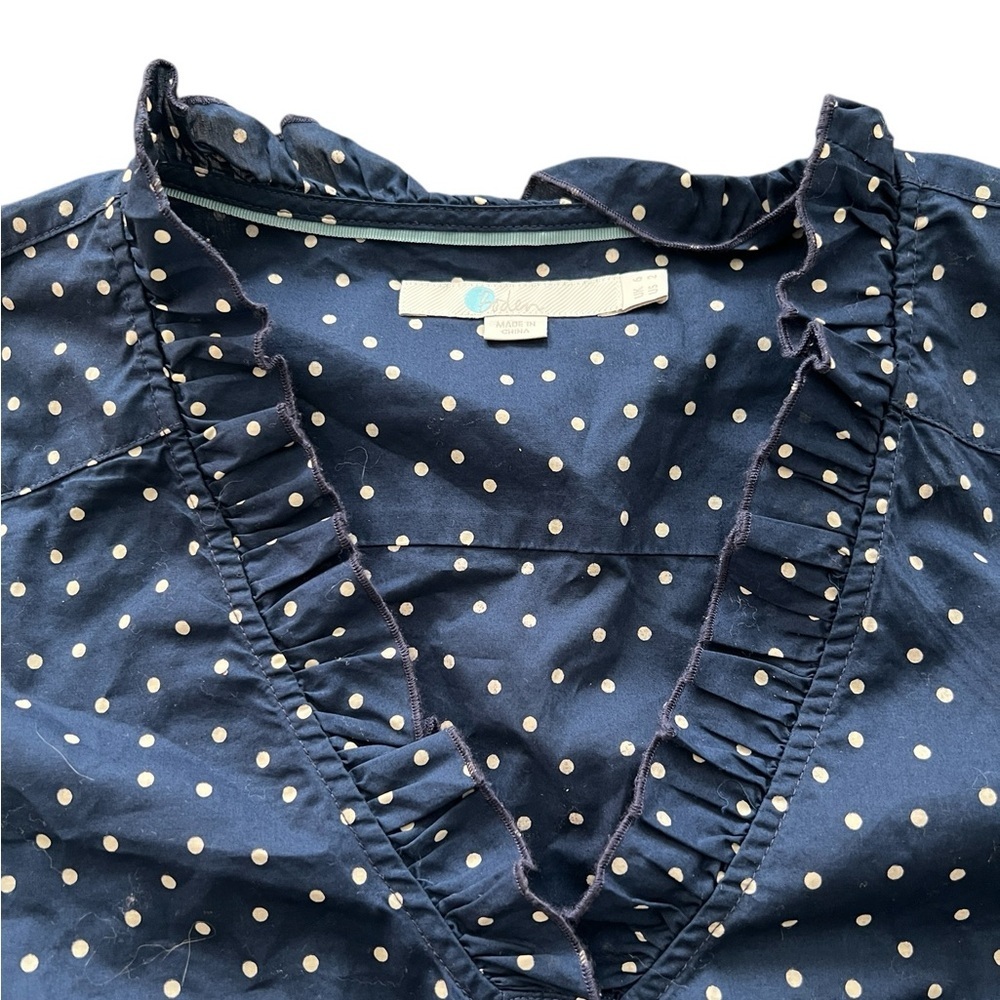 Women’s Boden Pippa Long Sleeve Polka Dot blouse size 2 - Picture 4 of 5